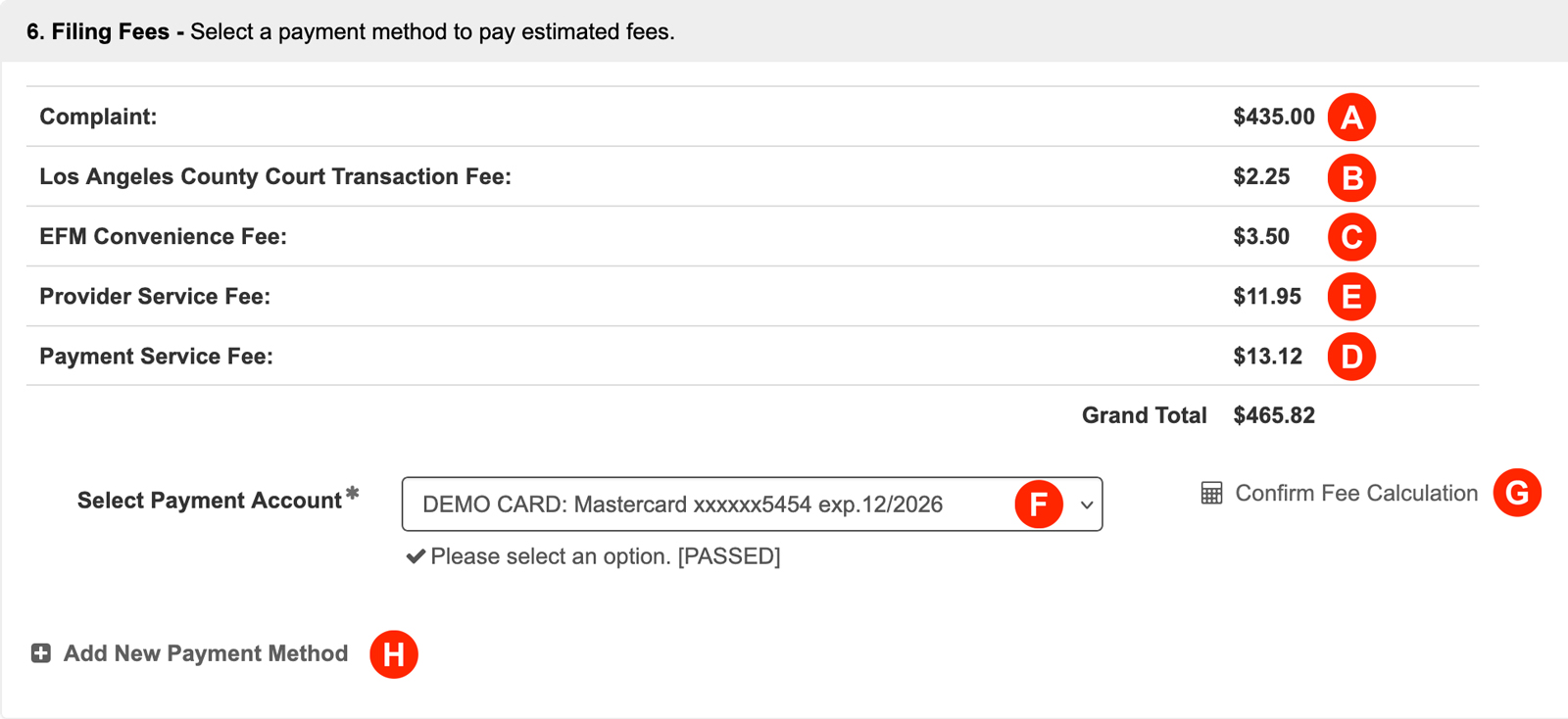Filing Fees
