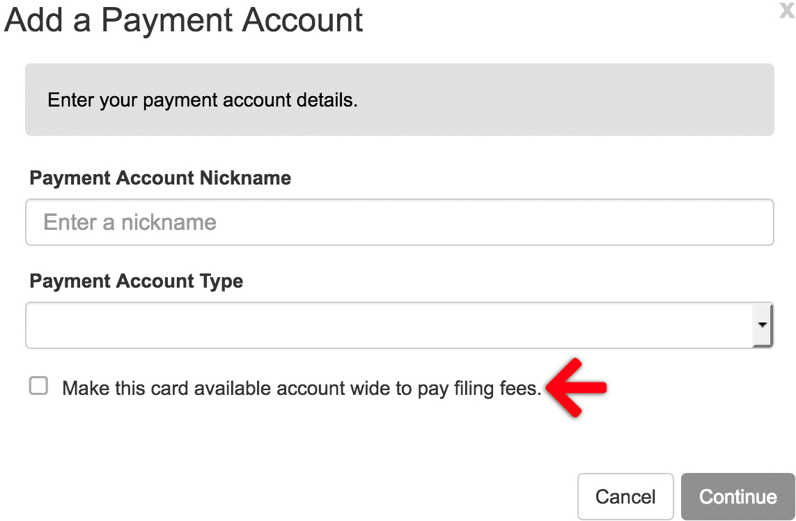 Add a Payment Account