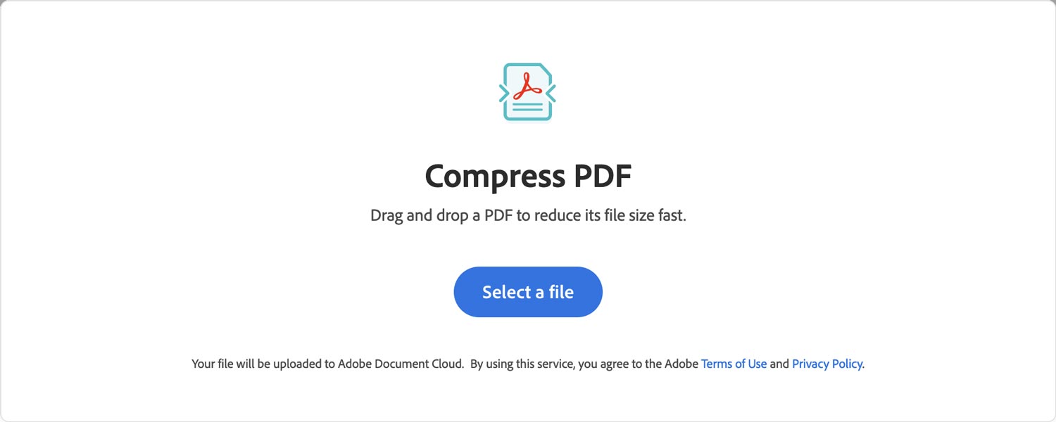 Adobe Online PDF Compress PDF