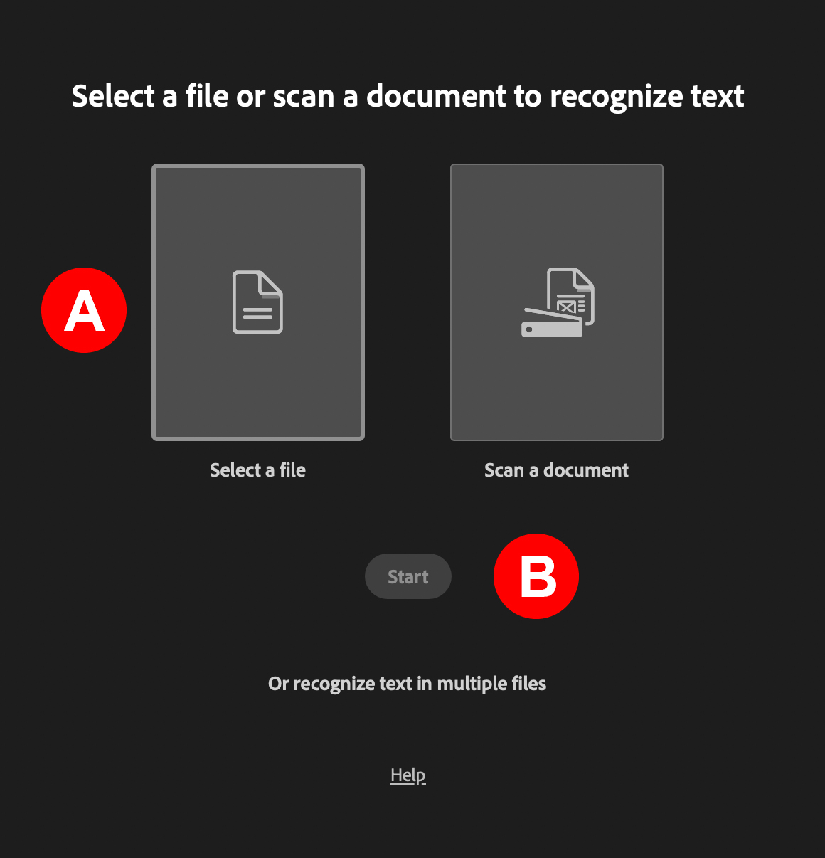 Scan & OCR - Select File